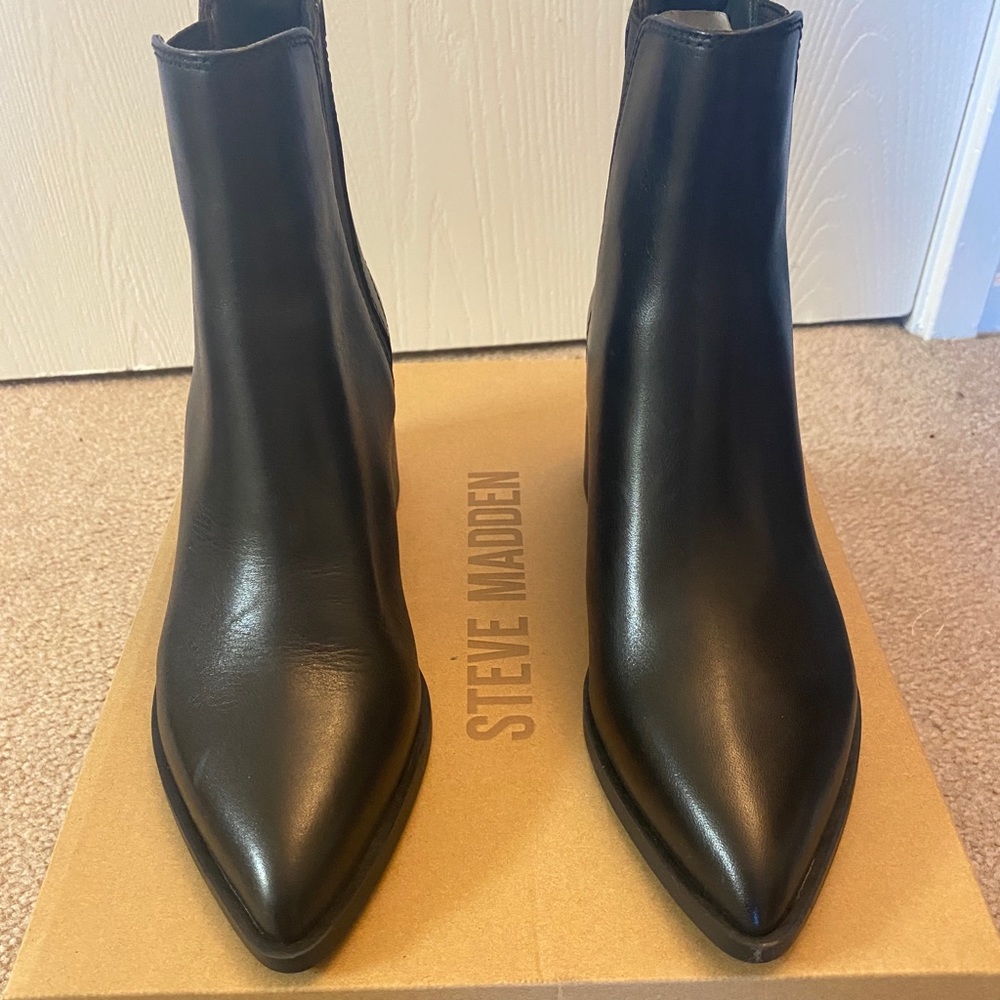 COPY - Steve Madden Audience Black Leather Boots